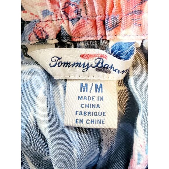 Tommy Bahama M Women's Floral Mid-Rise‎ Shorts Blue Drawstring Pockets - Picture 6 of 6
